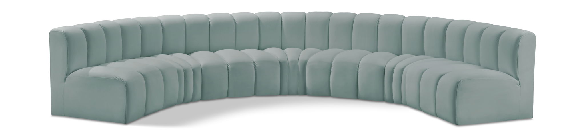 Arc - Faux Leather 7 Piece U-Shaped Modular Sofa