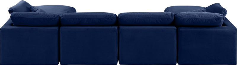 Indulge - Velvet 6 Piece Modular Double Chaise Sectional