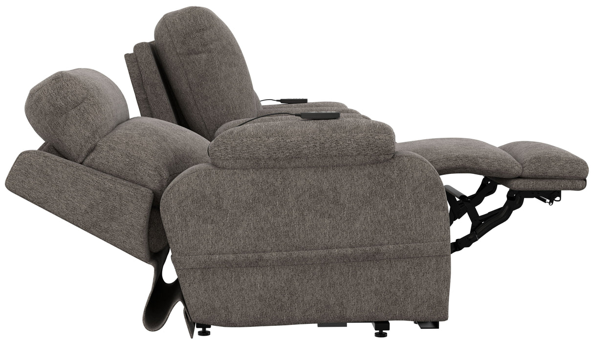 Regenerator - Dual Lift Power Headrest Console Loveseat With CR3 Heat/Massage/Lumbar/Zero Gravity