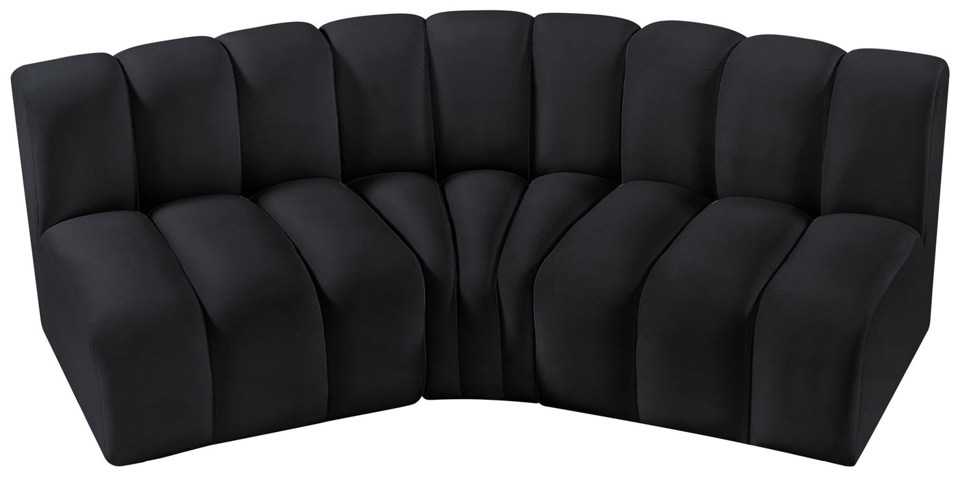 Arc - Velvet 3 Piece Modular Corner Sofa