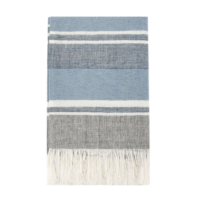 Lima - Throw - Capri Blue / Dark Gray
