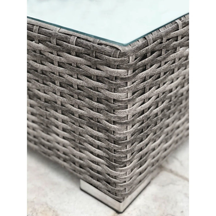 Modern Patio Rattan Sectional Set With Cushions