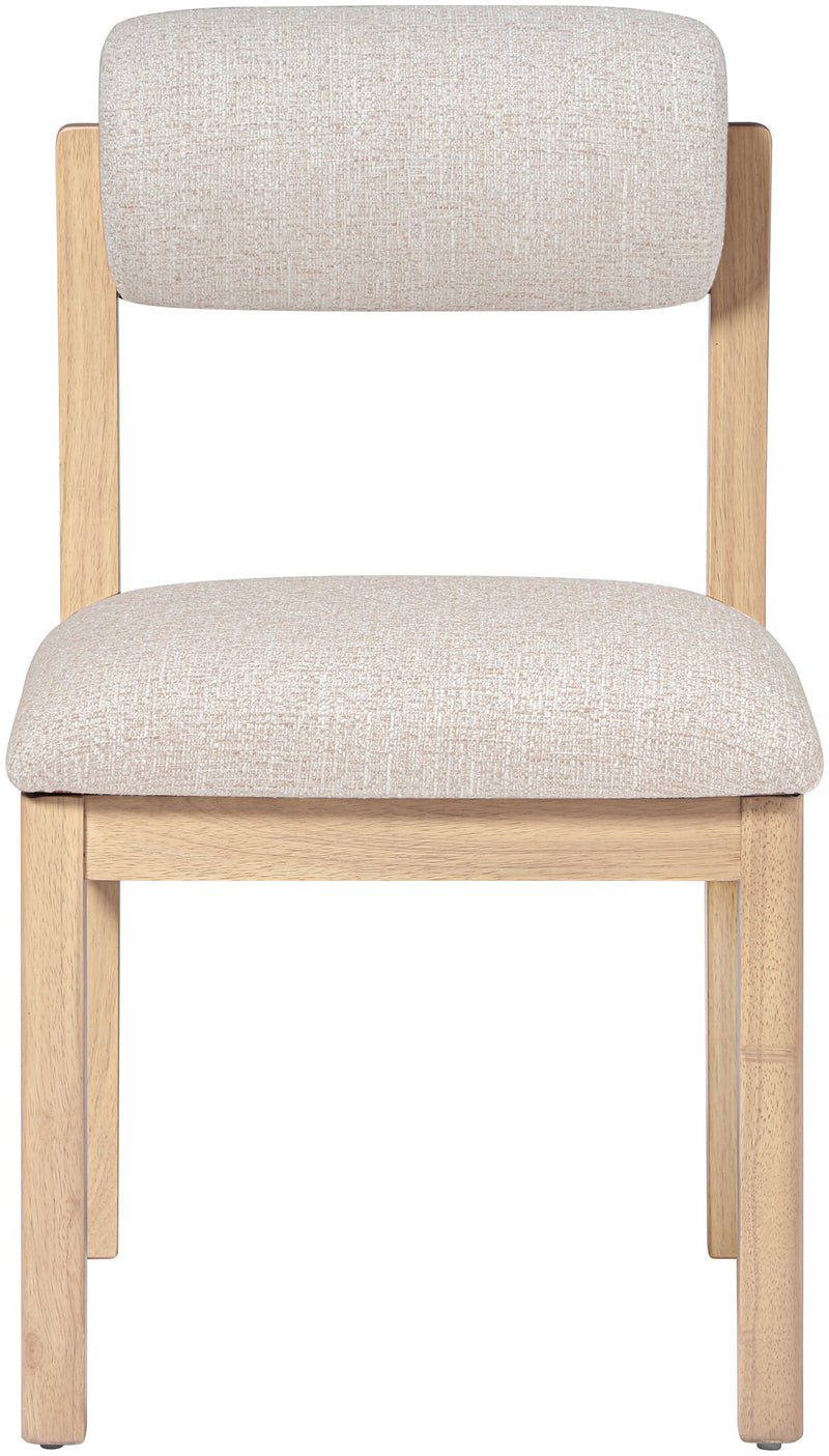 Roundhill - Fabric Dining Chair (Set of 2) - Natural Frame
