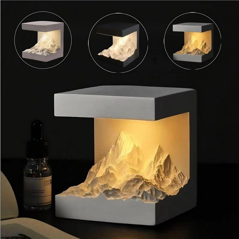 Snow Mountain Diffuser Table Lamp with Essential Oil