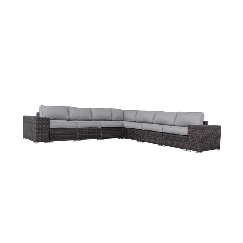 Modern Rattan Wicker Seating Group With Cushions