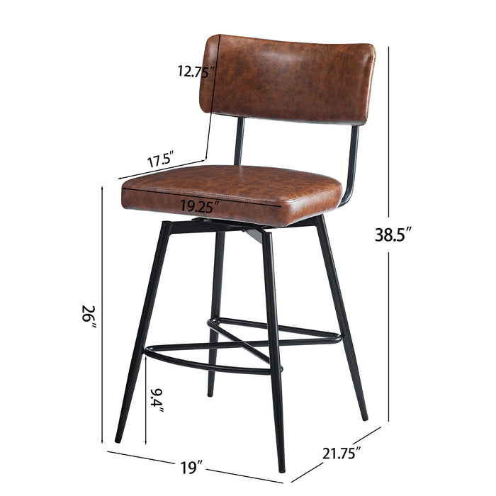 Retro Swivel Counter Stools (Set of 2)