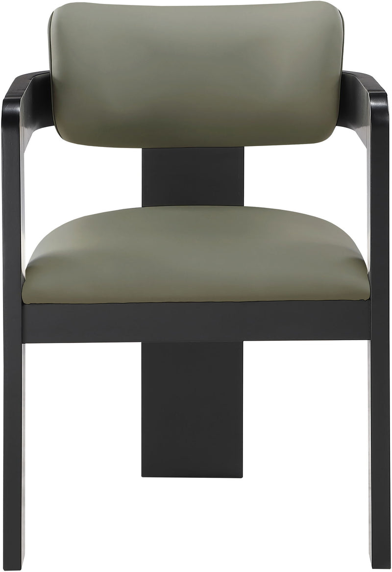 Sacha - Vegan Leather Upholstered Dining Chair With Black Base (Set of 2)