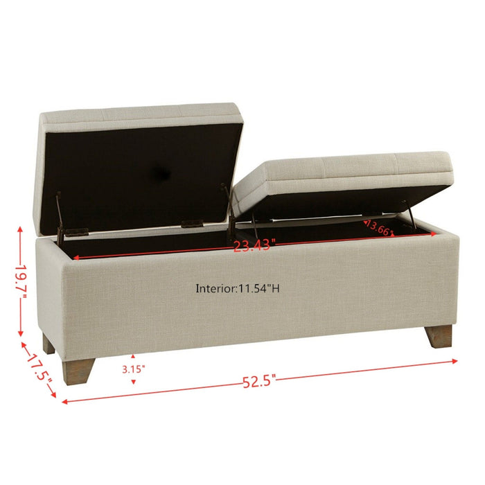 Soft Close Upholstered Storage Bench, Convenient Design