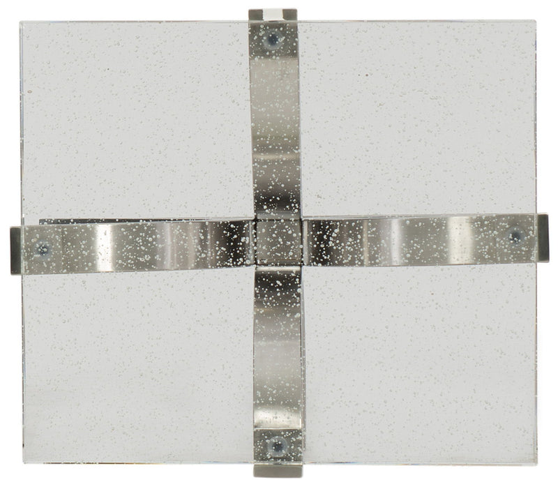 Melange - Bubble Glass Accent Table - Pearl Silver