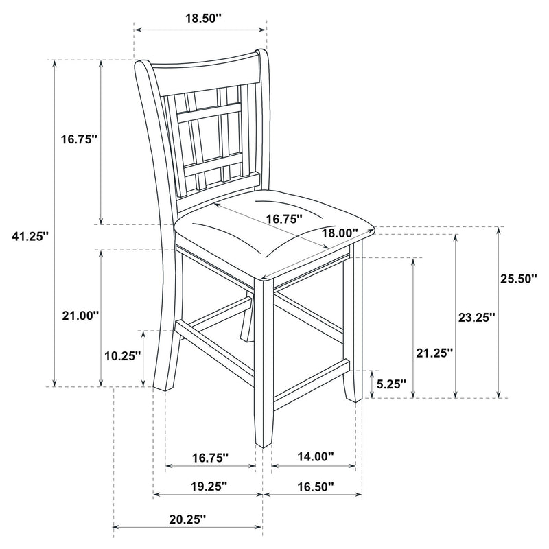 Davis - Counter Height Dining Chair Linen (Set of 2) - Light Oak