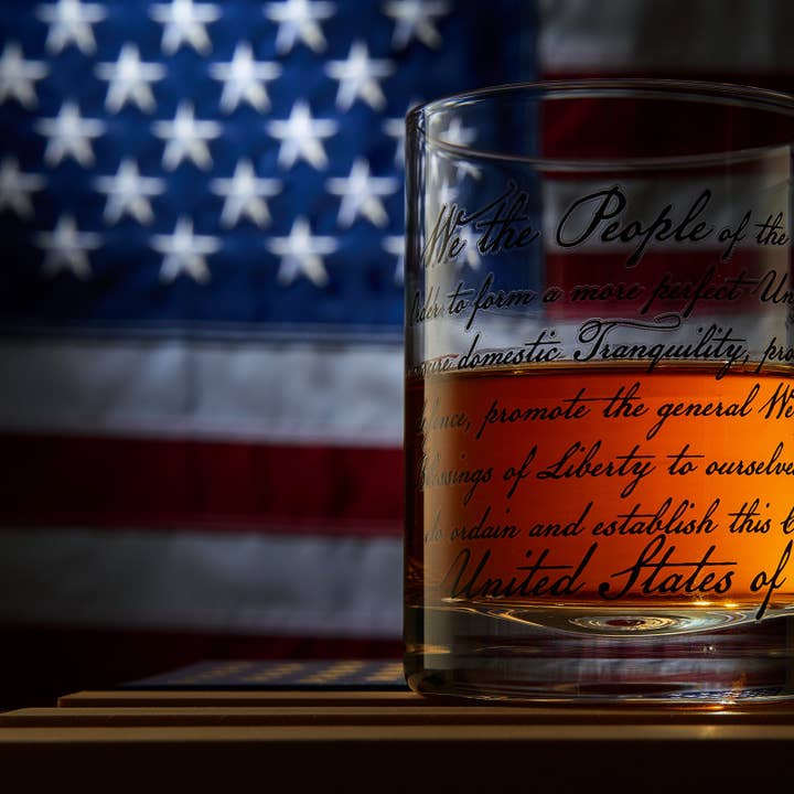 We The People American Flag Whiskey Glasses
