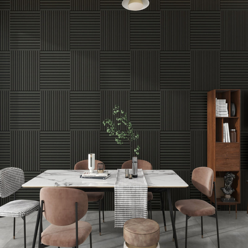 Acoustic Panels With Strip Design, Sound Absorbing Wall & Ceiling Panels