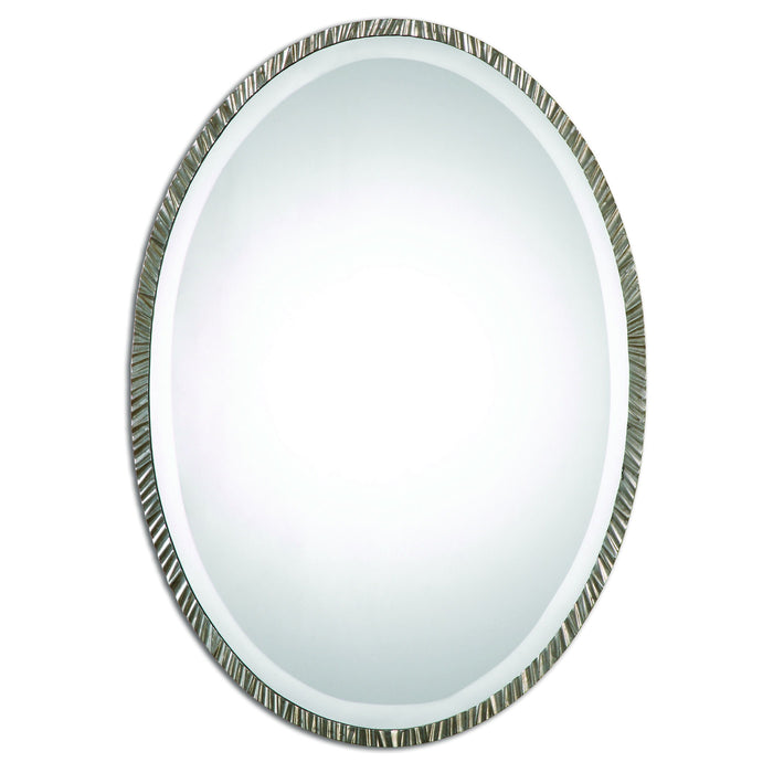 Annadel - Oval Wall Mirror - Pearl Silver