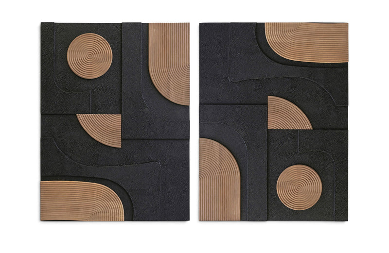 Element - Mango Wood 2 Piece Wall Art