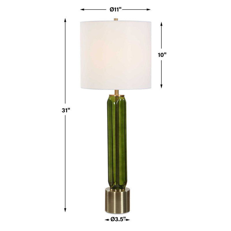 Aspis - Glass Table Lamp - Green