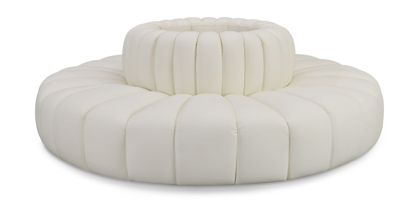 Arc - Faux Leather 8 Piece Round Modular Sofa