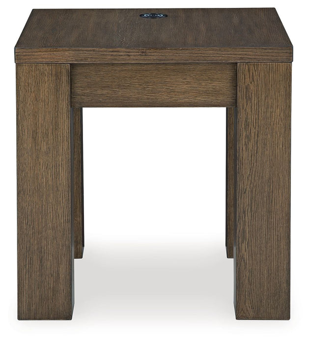 Rosswain - Warm Brown - Square End Table