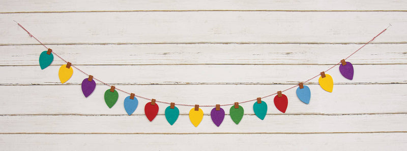 Christmas Lights Felted Garland