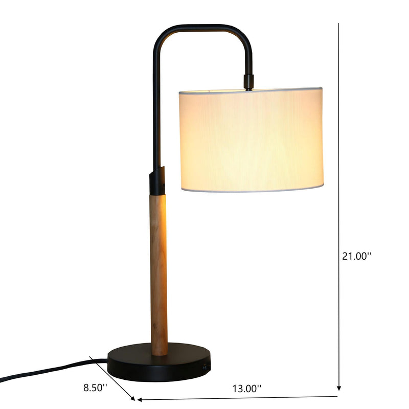 Arcus Paniz - Desk Lamp With Cylinder Shade - Black