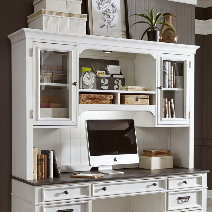 Allyson Park - Jr Executive Credenza Hutch - White