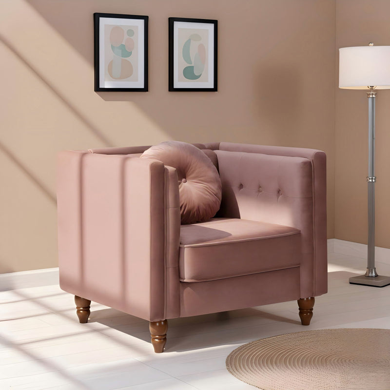 Chesterfield Accent Tufted Square Arm Side Chair