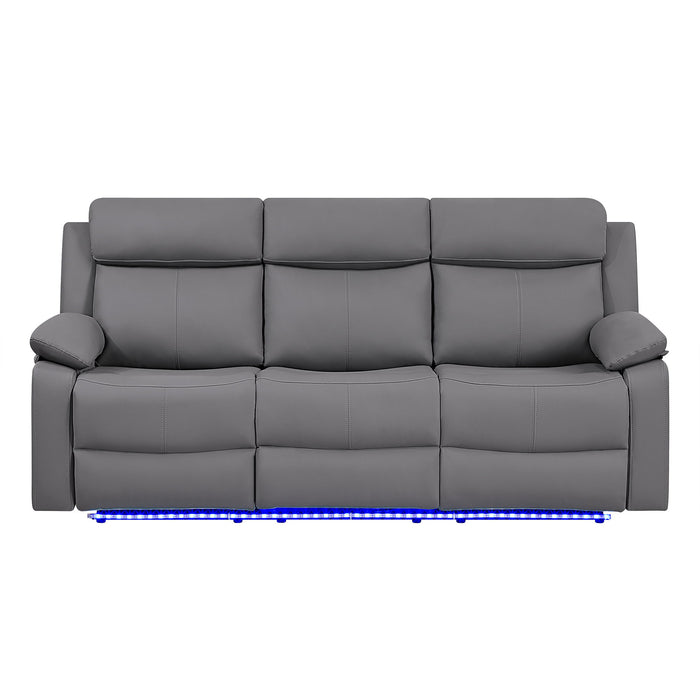 Blanche - Reclining Set With LED Lights With Pillow Top Arms