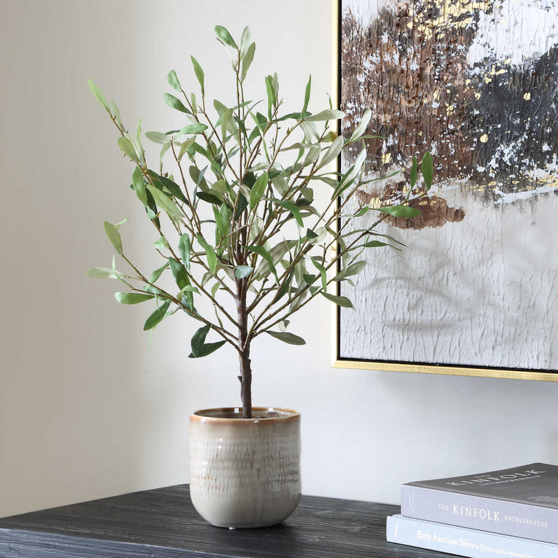 Solea Olive - Accent & Textured Vase - Brown / Green