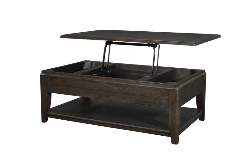 Bellamy Lane - Cocktail Table With Lift Top & Casters - Elm