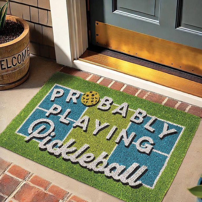 Playing Pickleball Doormat-18x30"L