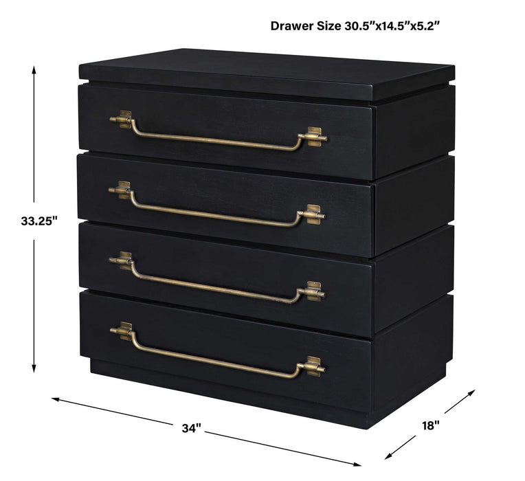 Halifax - Mahogany Accent Chest - Black