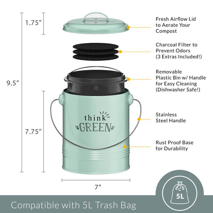 Think Green Compost Bin | White