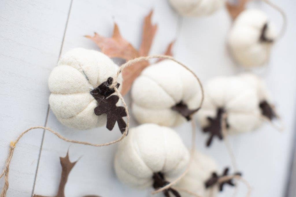 60" Pumpkin Felt Garland