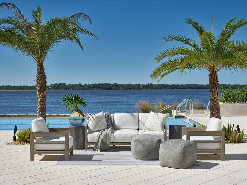 Bottega - Outdoor Ottoman, Special Order - Gray