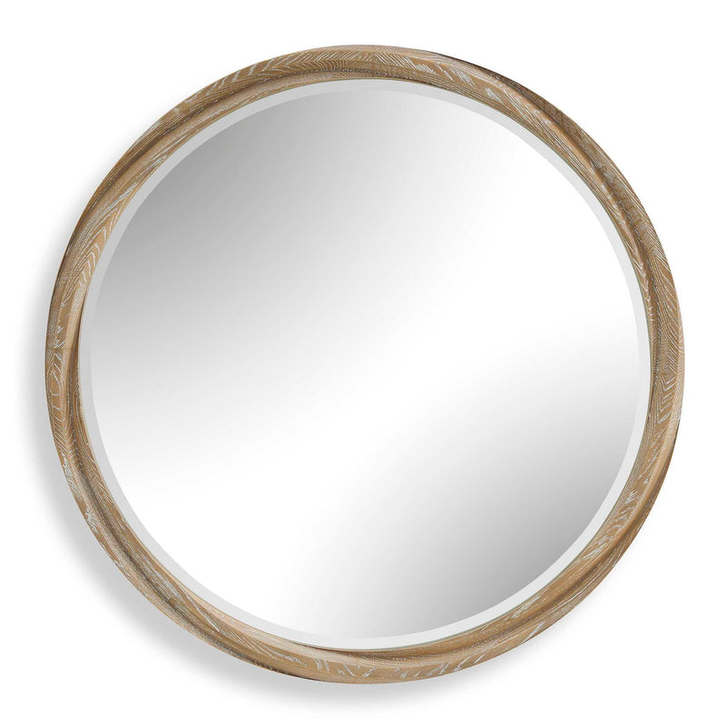 Landry - Round Mirror - Light Wood