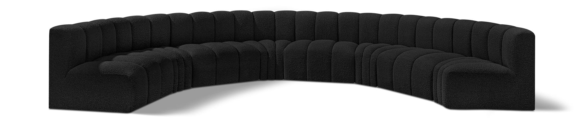 Arc - Boucle Fabric 8 Piece U-Shaped Modular Sofa