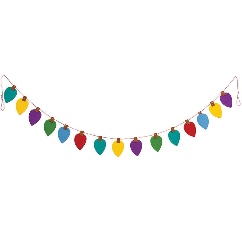 Christmas Lights Felted Garland