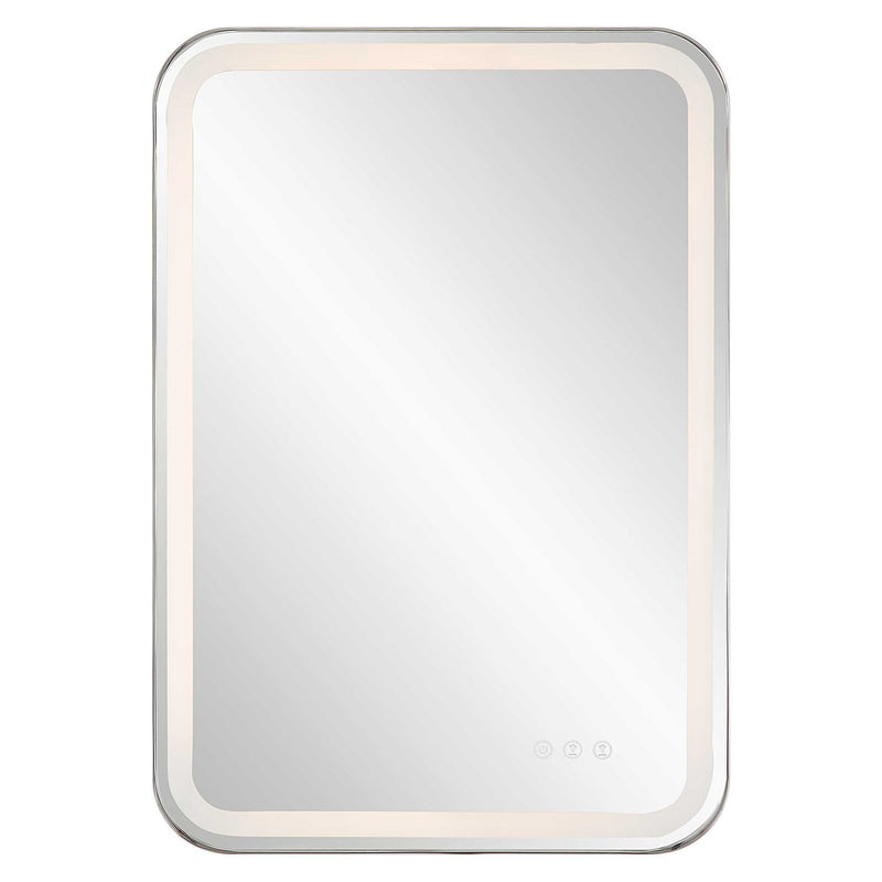 Crofton - Lighted Nickel Vanity Mirror - Gray