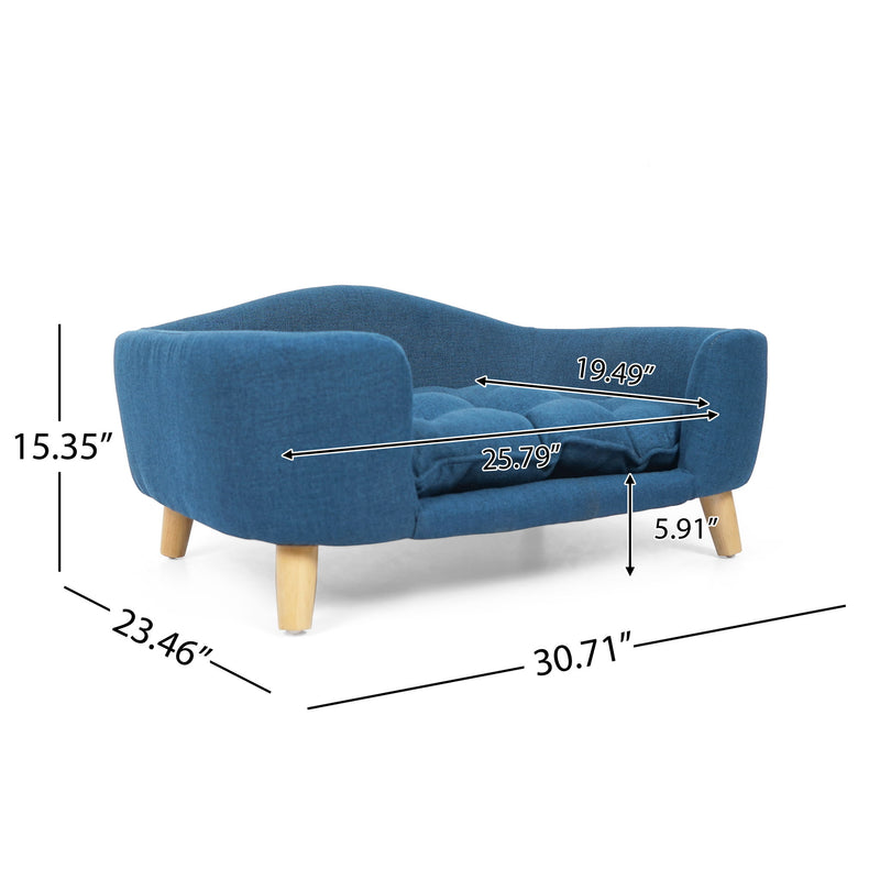 Elevated Dog Bed Frame For Small Dogs - Navy Blue
