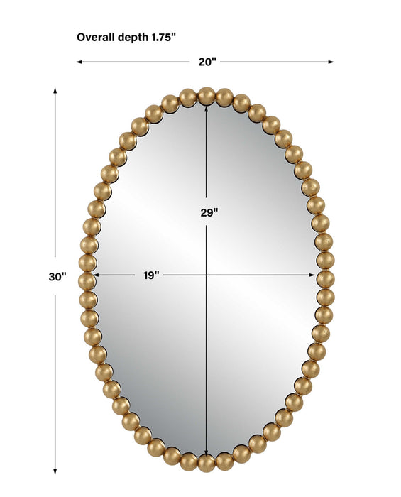 Serna - Gold Oval Mirror