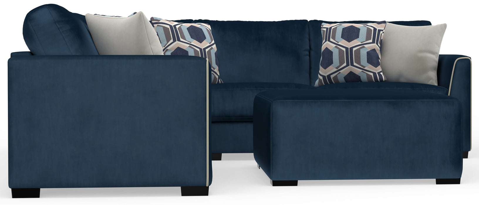 Jetson - Sectional, Accent Pillows & Cocktail Ottoman Set