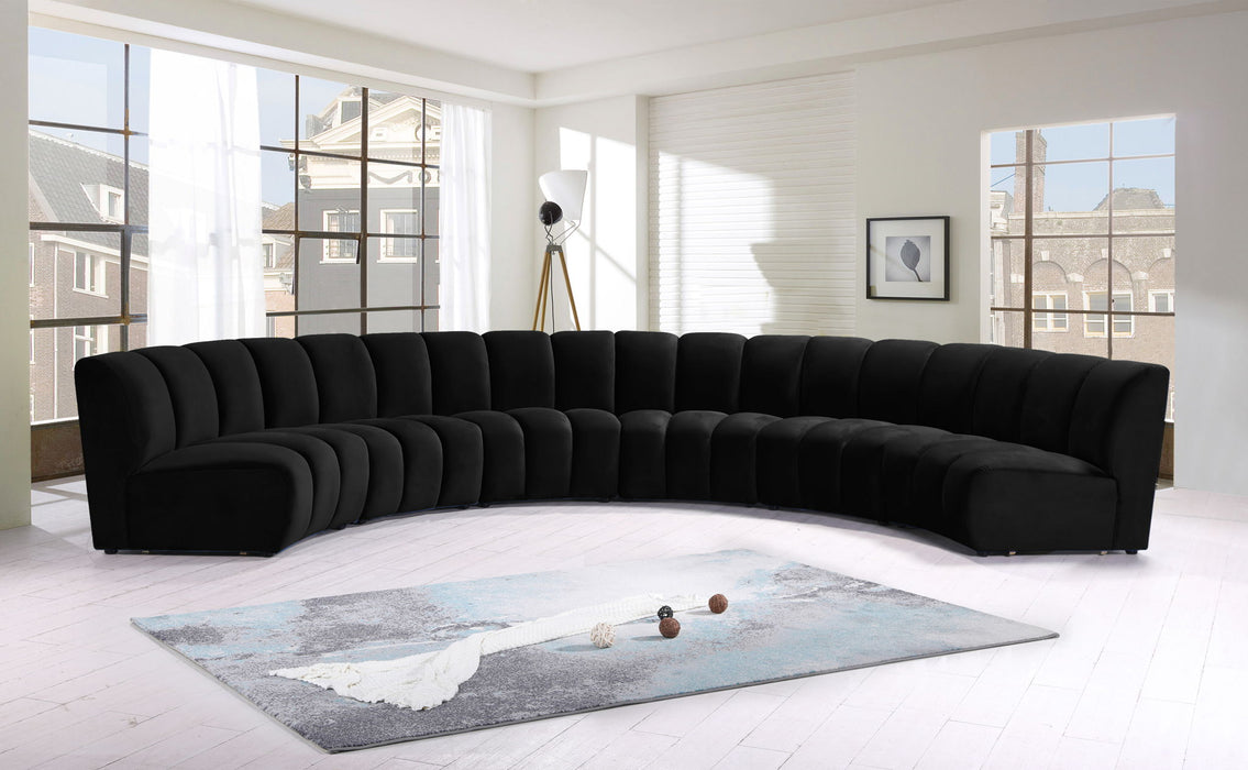 Infinity - 6 Piece Velvet Modular Sectional