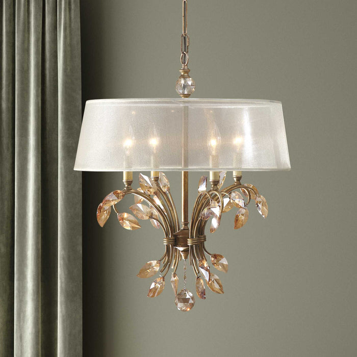 Alenya - 4 Light Metal Chandelier - Gold
