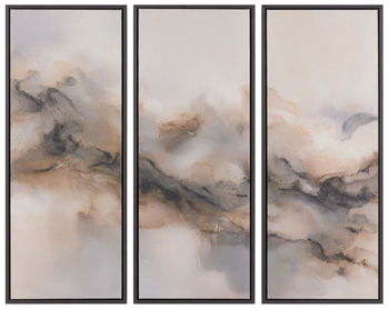 Larrondale - Wall Art Set (Set of 3) - Black / Gray / Brown