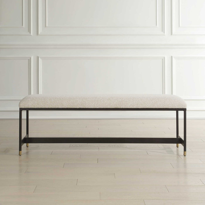Halston - Upholstered Bench - White