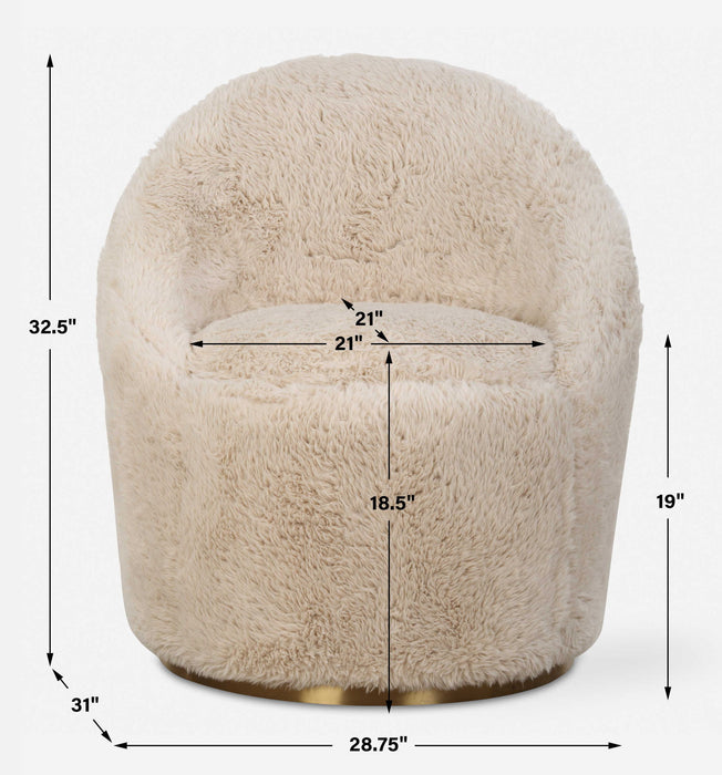 Crue - Sheepskin Swivel Chair