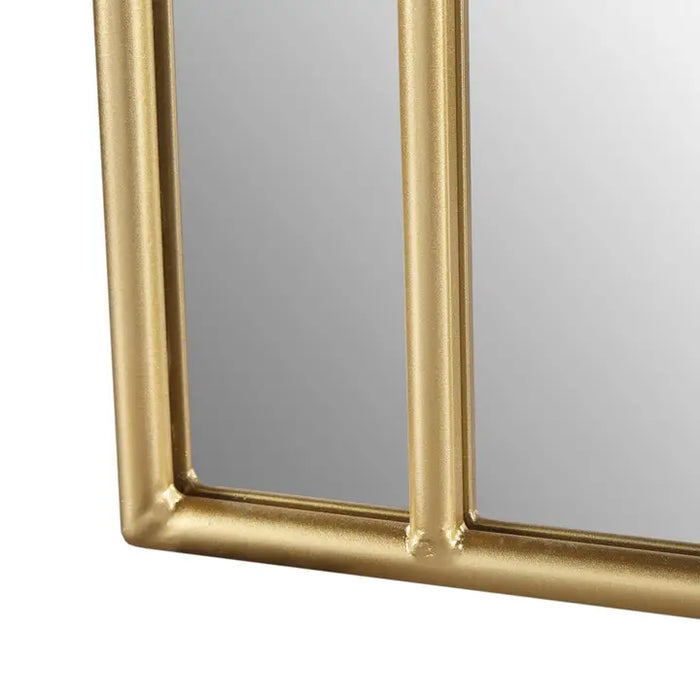 Gold Arched Wall Mirror Iron Frame | 24"Wx35.5"H