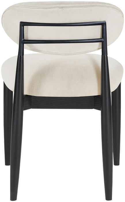 Riccio - Fabric Dining Side Chair (Set of 2) - Black Frame