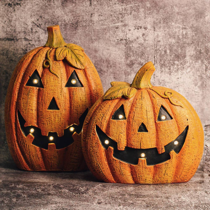Smiley Pumpkin LED Light – Fall Halloween Home Decor Gift