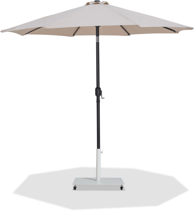 Fiji - Aluminum Patio Umbrella With Square White And Black Base