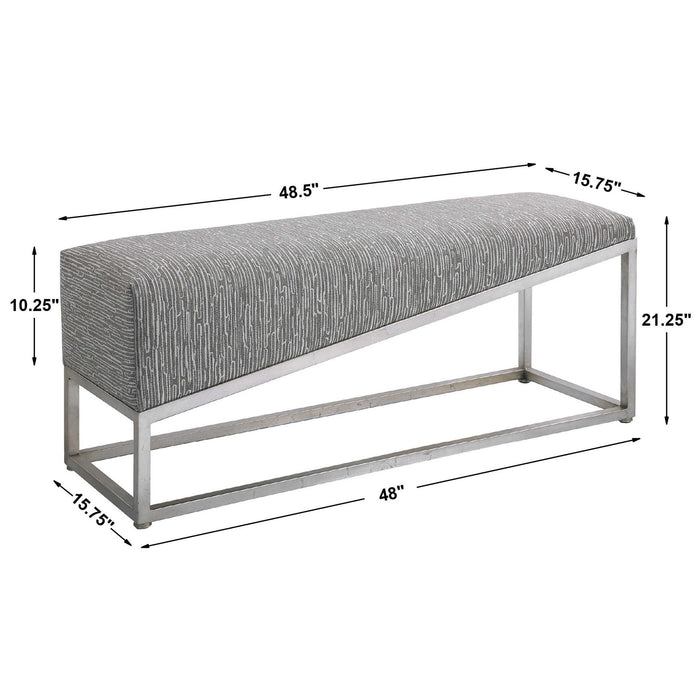Uphill Climb - Geometric Bench - Pearl Silver